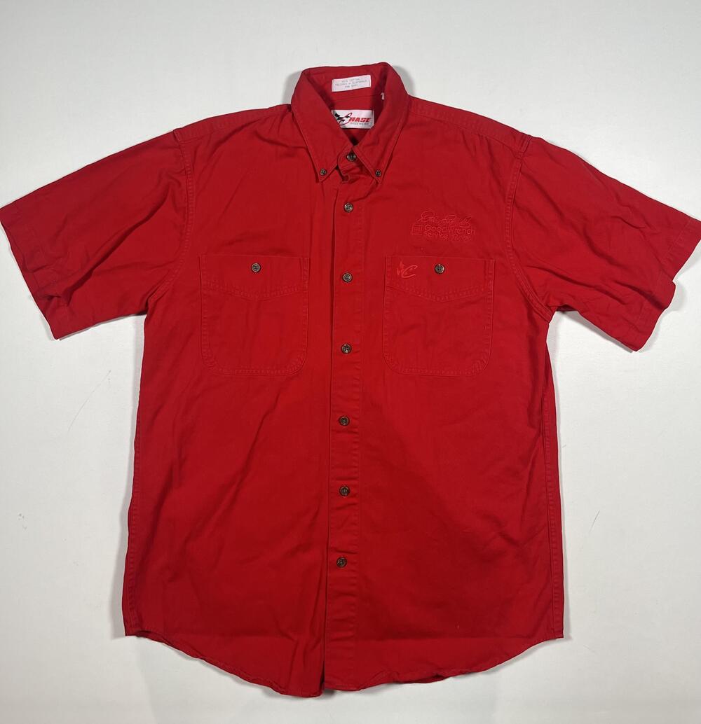 Vintage Dale Earnhardt GM Goodwrench Shirt Mens Medium Red NASCAR Racing Chase